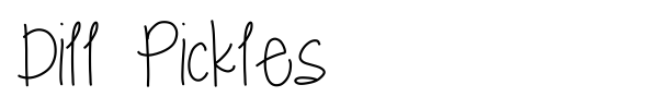 Dill Pickles font preview